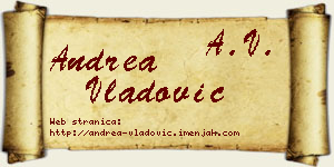 Andrea Vladović vizit kartica